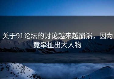 关于91论坛的讨论越来越崩溃，因为竟牵扯出大人物
