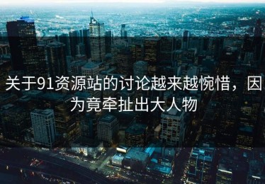 关于91资源站的讨论越来越惋惜，因为竟牵扯出大人物