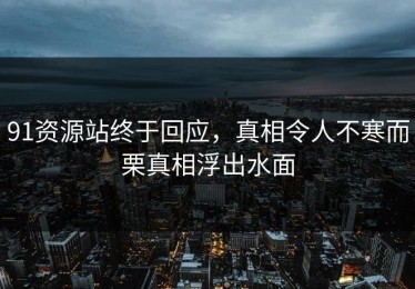 91资源站终于回应，真相令人不寒而栗真相浮出水面