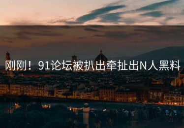 刚刚！91论坛被扒出牵扯出N人黑料