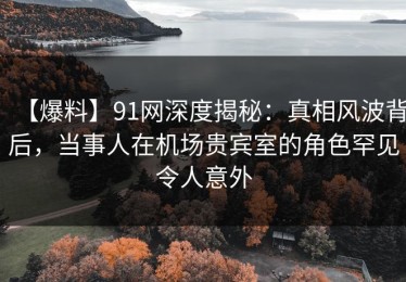 【爆料】91网深度揭秘：真相风波背后，当事人在机场贵宾室的角色罕见令人意外