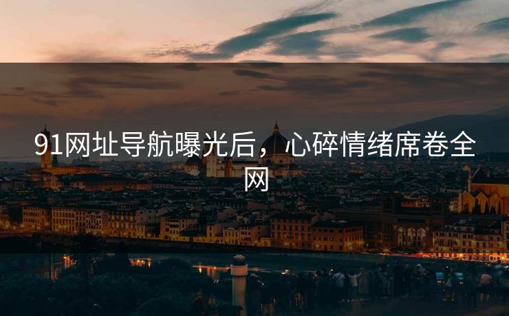 91网址导航曝光后，心碎情绪席卷全网