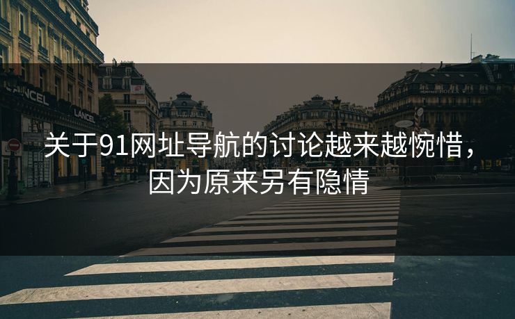 关于91网址导航的讨论越来越惋惜，因为原来另有隐情