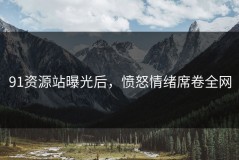 91资源站曝光后，愤怒情绪席卷全网