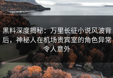 黑料深度揭秘：万里长征小说风波背后，神秘人在机场贵宾室的角色异常令人意外