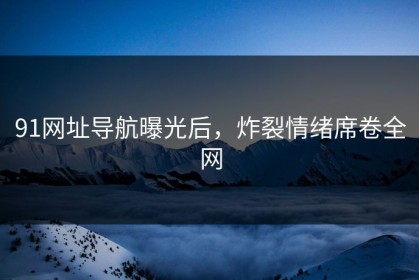 91网址导航曝光后，炸裂情绪席卷全网