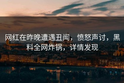 网红在昨晚遭遇丑闻，愤怒声讨，黑料全网炸锅，详情发现