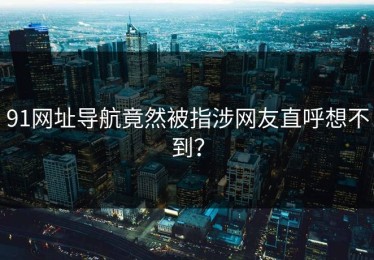 91网址导航竟然被指涉网友直呼想不到？