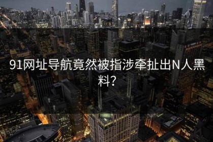 91网址导航竟然被指涉牵扯出N人黑料？