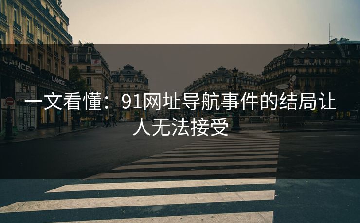 一文看懂：91网址导航事件的结局让人无法接受