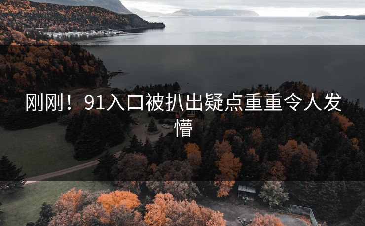 刚刚！91入口被扒出疑点重重令人发懵